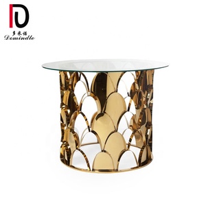Mesa redonda <span class=keywords><strong>de</strong></span> cena <span class=keywords><strong>de</strong></span> acero inoxidable, cristal templado transparente - Product Image 2