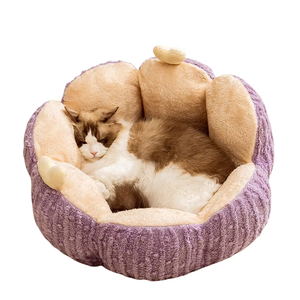 Cama de Felpa Lujosa y Esponjosa <span class=keywords><strong>para</strong></span> <span class=keywords><strong>Gatos</strong></span>, Ecológica, Cálida y Suave, Tamaño Gatito, con Diseño a Cuadros - Product Image 1