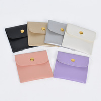 Nouveau sac à boucle en cuir PU A1 sacs-cadeaux de rangement de bijoux collier de bijoux anneau de rangement emballage pochettes de rangement de bijoux à rabat