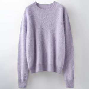 Custom Brush V Neck Thick Fleece V-neck <strong>Sweater</strong> Luxury Oversized Wool Mix Cashmere <strong>Sweater</strong> for Ladies - Product Image 3