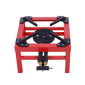 Réchaud à gaz en fonte Hongkun 360 mm x 360 mm à double tuyau haute puissance pour pique-nique familial et grillades - Product Image 2