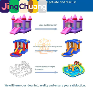 Castillo Inflable, Trampolín para el Hogar, Trampolín Grande para Exteriores con Tobogán (Juguetes), Venta Directa <span class=keywords><strong>de</strong></span> Fábrica, Castillo Inflable - Product Image 4