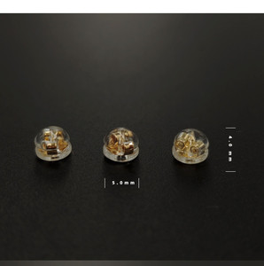 Hypoallergenic 18k Gold Hamburger Shaped <strong>Earring</strong> Secure <strong>Locking</strong> Safety <strong>Backs</strong> for Studs Drop - Product Image 4