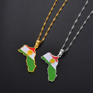 Collana con Ciondolo del Kurdistan da 3,5 CM, Regalo di Tendenza per Matrimoni, Stile Curdo # 254621 - Product Image 5