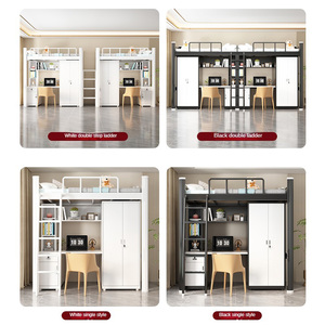 Tubo Litera King Plegable Elevación individual Estilo Queen Tamaño doble Plataforma de listones Base Gran marco de cama de metal con almacenamiento - Product Image 5