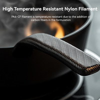 Filament d'impression 3D PA6-CF, diamètre 1,75 mm, faible densité, haute résistance, résistant à l'usure, haute température 270-280°C
