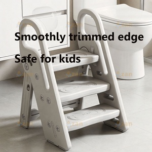 Tabouret d'aide pour enfant réglable à 3 marches, pliable, pour cuisine, salle de bain et toilettes (entraînement à la propreté) - Product Image 5