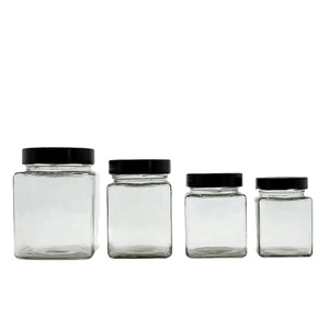 Tarros de miel de vidrio de gran calibre de 200ml, 380ml, 730ml, de alta calidad, personalizados, con tapas de rosca altas, para mermeladas y miel - ¡Venta caliente de fábrica! - Product Image 4