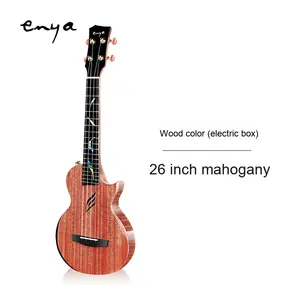 Enya Muyu ไม้มะฮอกกานีหนึ่งชิ้น, อูคูเลเล่ไฟฟ้าดูดซับแรงกระแทกได้เต็มที่ไม้เมเปิ้ลสำหรับผู้เริ่มต้นเป็นมิตรสำหรับผู้ชายผู้หญิง - Product Image 4