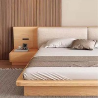 Cómoda Cama de Madera con Diseño Nuevo para Dormitorio, Muebles de Almacenamiento, Estructura de Cama King Size con Cabecera de Madera, Cama Doble para Dormitorio de Hotel