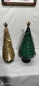 Árbol de Navidad metálico en miniatura, árbol de hoja permanente - Product Image 5