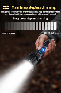 50W 1800 lümen 1500m emniyet çekiç el feneri 5000mah 26800 kamp Torch acil durum taşınabilir güç kaynağı Tripod ayarı alüminyum alaşım - Product Image 6