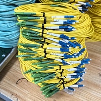 Câble de brassage fibre optique HTG-COMM LC UPC-LC APC SM Simplex G652D 2,0 mm 1 m LSZH gaine PVC jaune