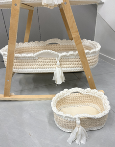 Baumwollseil-Moseskorb Modernes Design Baby-Wickelkorb Tragbar für Schlafzimmer-Krippen - Product Image 3
