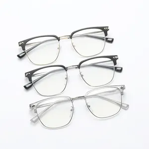 Beste Hoge Kwaliteit Goede Prijs Luxe Brillen Custom Eye Glazen Vierkante Frame Voor Mannen Anti Blauw Licht Effen Optische Bril
