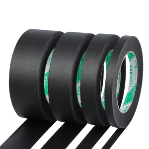 Nastro Adesivo in Carta Crespa UJANG 2 Pollici Nero e Rosso, Nastro Multiuso Senza Residui per Casa e Ufficio - Product Image 1