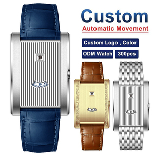 Reloj de pulsera personalizado estilo vintage, caja de acero inoxidable cepillado, correa de cuero o acero, reloj automático para hombre - Product Image 1