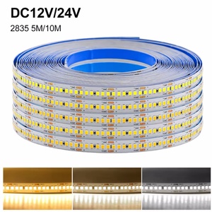 DC 12V 24V 2835 SMD 240Leds/<span class=keywords><strong>m</strong></span> 10mm 5M 10M yüksek güç yüksek lümen esnek Led ışık şeritler beyaz sıcak beyaz Led şerit dekorasyon - Product Image 2