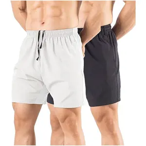 Fitness clothing compression shorts quick dry blank nylon shorts 100% nylon fabric swim shorts for men