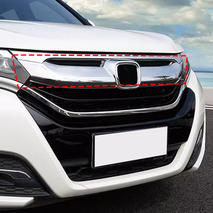 Garniture extérieure chromée en fibre de carbone ABS pour Honda 2018 <span class=keywords><strong>UR</strong></span>-V Décoration de calandre avant - Product Image 2