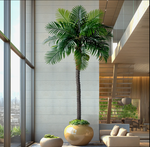 Árbol de Coco Artificial Grande, Decoración Verde para Interiores, Centros Comerciales, Navidad, Graduación, Palmera Forjada, Girasol, Plantas Verdes - Product Image 6