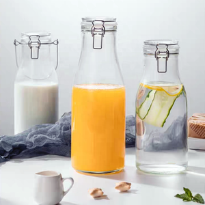 Venta caliente tarros de fermentación de vidrio botellas para niños embalaje de jugo refrescos vietnamitas otros suministros para fiestas con tapa de Clip - Product Image 5