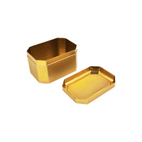 Boîte en aluminium gravée sur mesure, boîte en métal de luxe pour coffret cadeau de maquillage
