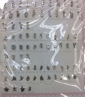 DIY Accessoires Collier pour animaux de compagnie Porte-clés Lettre Argent A-Z chine fournisseurs sous-titres bijoux yiwu alphabet SLIDE perles charmes