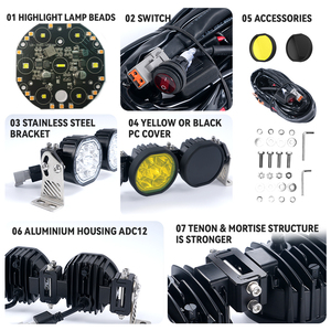 Nouveau kit de phares LED modulaires connectables pour tout-terrain, montage universel 24V - Product Image 4