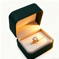 Boîtes à bijoux portables en cuir PU vert émeraude avec organisateurs de motifs ronds carrés en velours pour bagues et colliers