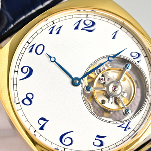 Fashionable Luxury Waterproof Stainless Steel <b>Case</b> Blue Genuine Leather Strap Men's Casual <b>Watch</b> Tourbillon <b>Watch</b> - Product Image 3