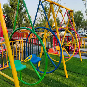 स्कूल और शॉपिंग मॉल के लिए प्लेग्राउंड आउटडोर/इनडोर स्टील स्विंग गैर-संचालित 4-व्यक्ति क्षमता का उपयोग करते हैं - Product Image 4