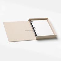 Boîte de classement archivistique personnalisée en carton avec fermeture magnétique, style livre, avec reliure à anneaux