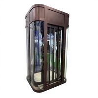 Composants d'ascenseur pour villas de luxe haut de gamme, porte automatique électrique à ouverture centrale, construction en acier