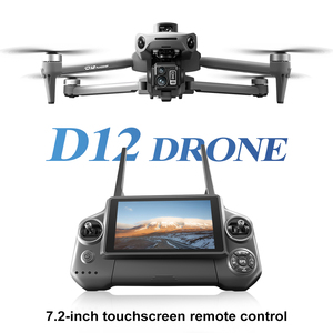 D12 Professional <b>Drone</b> Avoidance Built-in Air Drop Device Screen Control 3-axis Gimbal Digital 6KM Transmission Obstacle New D12 - Product Image 4