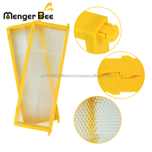 New Menger Bee Complete Set Plastic Honeycomb Comb Honey Cassettes <b>Box</b> Bee Frames Yellow+Transparent 1 Year Warranty for - Product Image 5