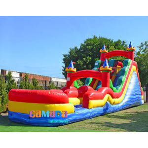 Tobogán DE AGUA DE Color mármol con diseño de <span class=keywords><strong>castillo</strong></span> inflable con piscina <span class=keywords><strong>Castillo</strong></span> Con Tobogán inflable para niños - Product Image 2