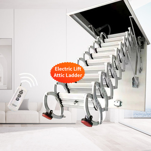 Haute qualité 2m 3m plafond intérieur électrique manuel pliable Loft échelle à bas <span class=keywords><strong>prix</strong></span> - Product Image 1