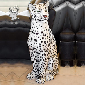 تماثيل حيوانات من الألياف الزجاجية للديكور المنزلي، هدية فنية من الراتنج، تمثال فهد للبيع - Product Image 4