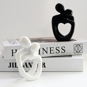 جديد العناق الحديثة زوجين تماثيل الراتنج المنحوتات الصغيرة يوم الذكرى المنزل سطح المكتب الديكور هدايا الزفاف نيك ناكس - Product Image 3