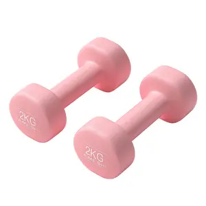Factory wholesale Women Child Custom logo Gym home Yoga wight lifting Equipment Neoprene Dumbbell for fitness exercise