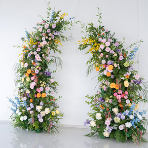 Vendita calda fatta a mano in seta rosa arco fiore arte per matrimonio cerimonia di ringraziamento cerimonia di laurea finestra di sfondo - Product Image 2