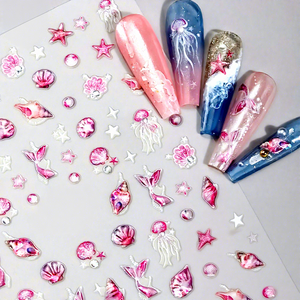 สติกเกอร์ติดเล็บลายดอกไม้ผีเสื้อ น่ารัก ลายดอกไม้ ติดด้วยกาว สำหรับตกแต่งเล็บอะคริลิค ของตกแต่งเล็บ DIY อุปกรณ์เสริมติดเล็บ - Product Image 3