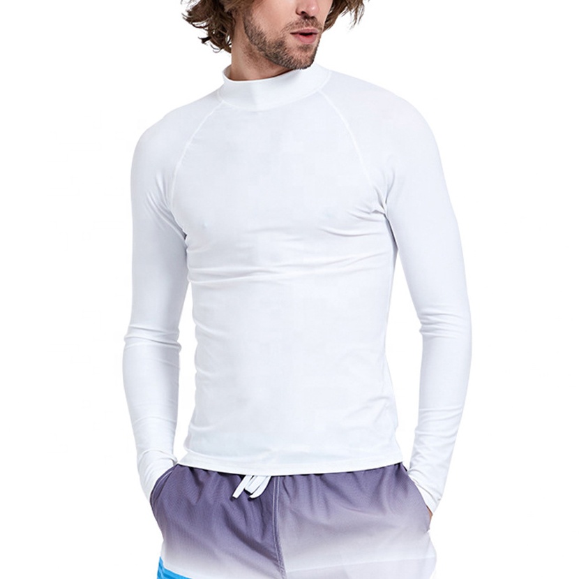 Высококачественные мужские плавательные рубашки больших размеров с длинным рукавом UV UPF 50 + крутая защита от Раш