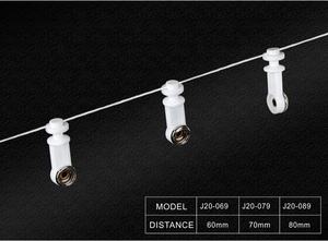 Rails de rideau de vague bouton planeur 60mm <span class=keywords><strong>silencieux</strong></span> ondulation pli transporteur en plastique coureurs de rideau sur String <span class=keywords><strong>Racer</strong></span> - Product Image 3