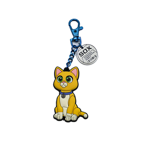 Llavero de PVC de silicona suave con diseño de mariposa y corazón, llavero de perro cachorro lindo, llavero de PVC 3D personalizado - Product Image 3