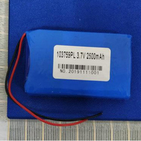 Baterai Lipo CE Rohs 103759 Lithium Ion 103759PL 3.6v 2500mAh 3.7v 2400mAh