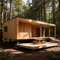 Cabane en rondins de luxe en bois Forest Villa Kit de maison en bois pour station familiale