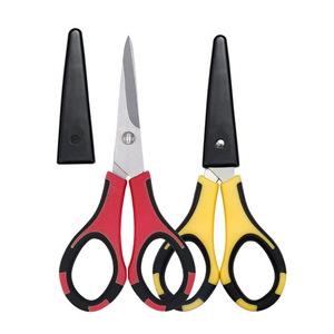 Office Scissors Stainless Steel Straight Head Red Black Home Use DIY Craft Cutting Tools - Product Image 3