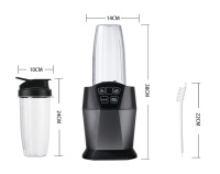 Licuadora Personal de Plástico sin BPA de 1200W, Capacidad de 9-12 Tazas, Control Electrónico, Multifunción
